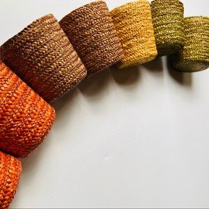 Vintage 70s Woven Mini Cup Holders